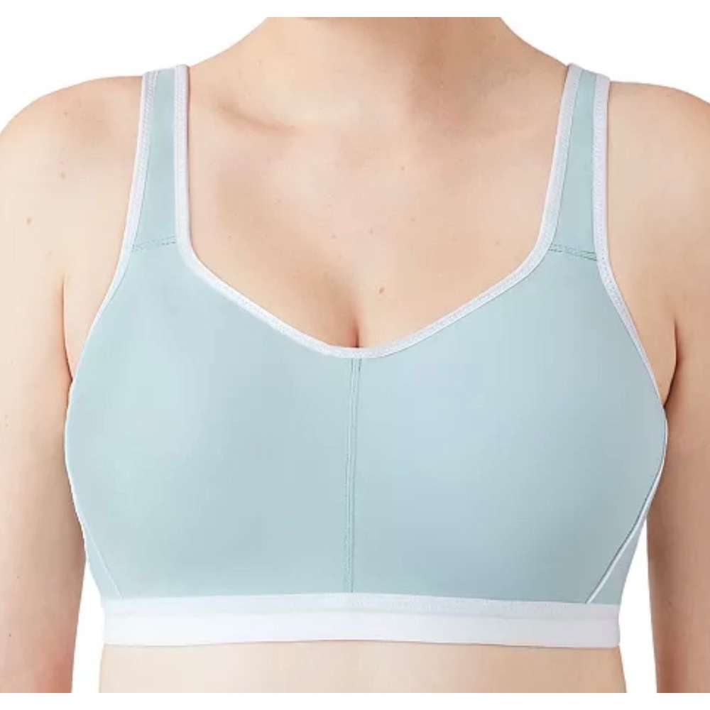 Wacoal U'Sport‎ Breathable Sports Bra 855229 High Impact Blue White 40D T2